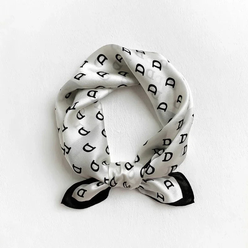 Scarf 100% Silk Bandana Women Square Scarves, Luxury High Quality