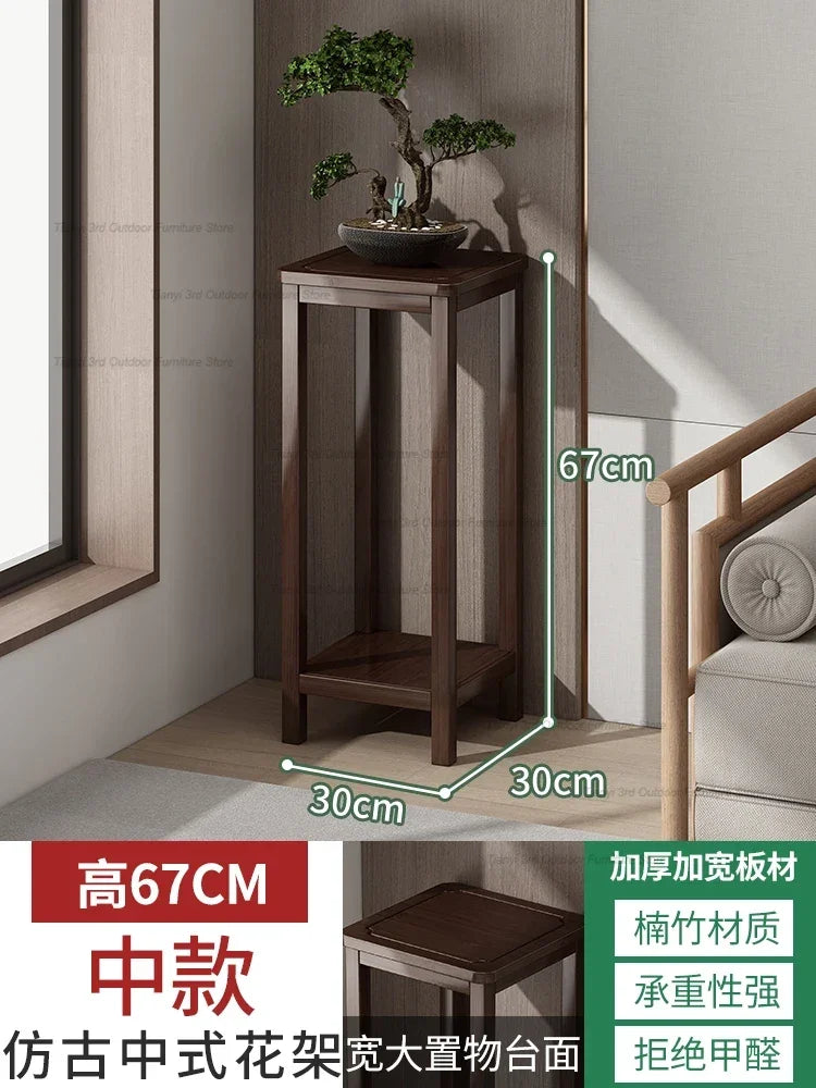 Wood Flower Plant Stands Indoor Outdoor