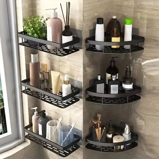 Bathroom Storage Rack, Bathroom Shelves, No-Drill Wall Mount Corner Shelf, Shower Storage Rack