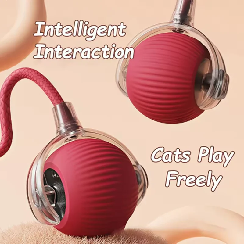 Intelligent Interactive Cat Ball , Long Lasting and Durable, Easy to Clean, Obstacle Avoidance
