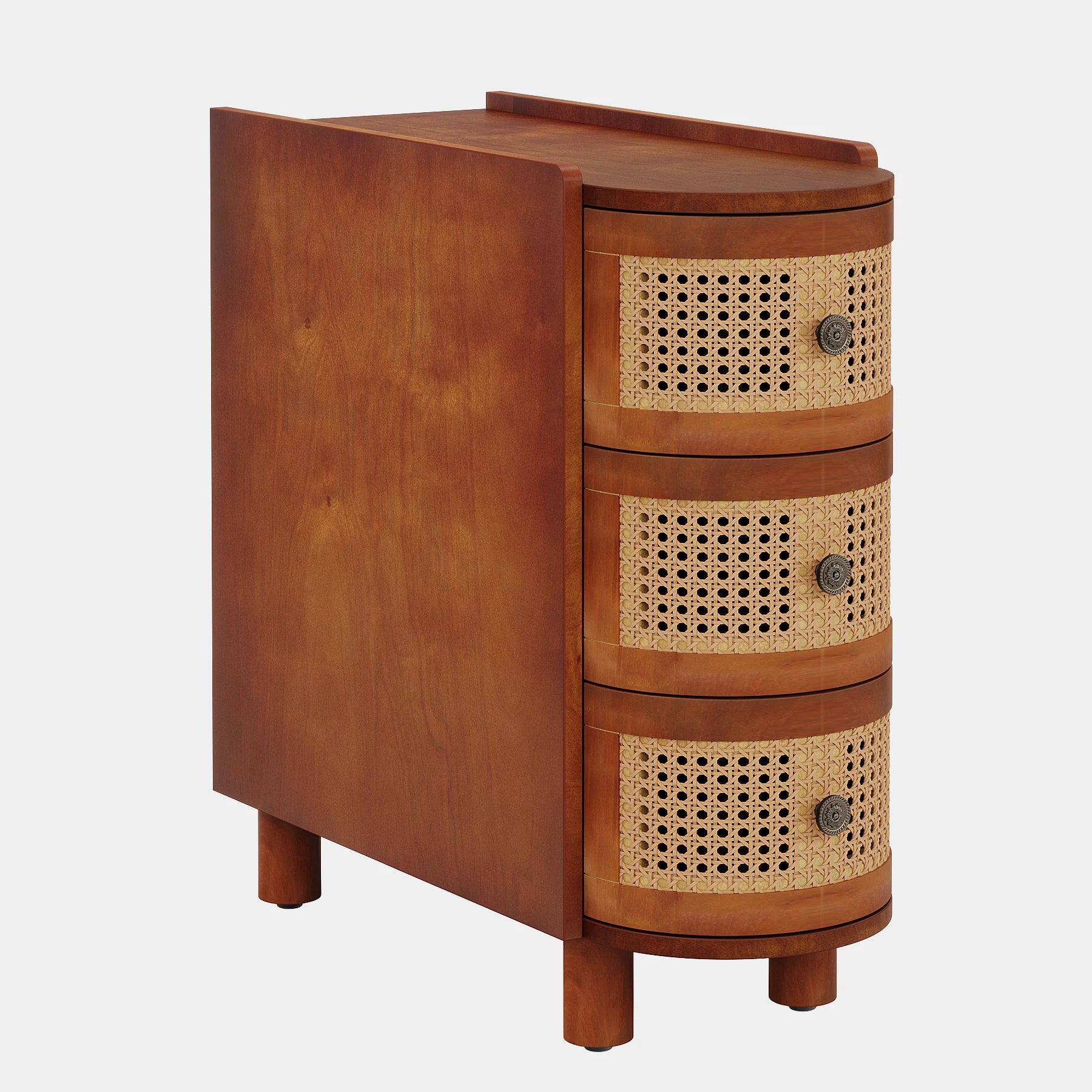 End Table, Narrow Bedside Table, Solid Wood