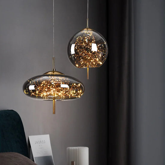 Modern Led Pendant Lamp Glass Lights Fixture Luminaire Chandeliers