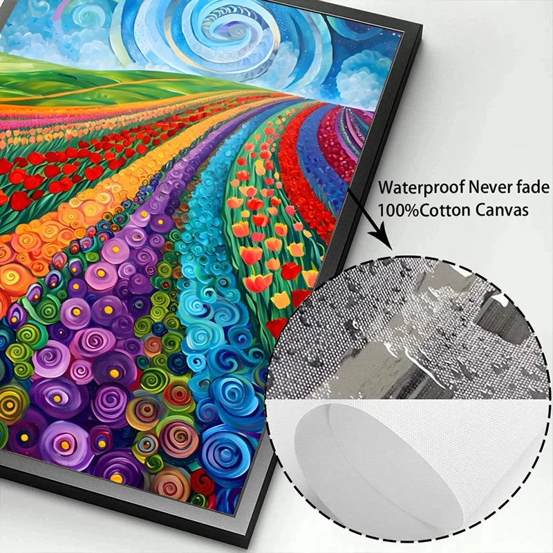 Beautiful Colorful Abstract Flower Canvas Poster Wall Art Pictures
