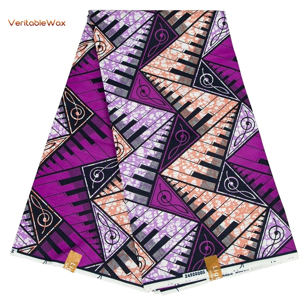 Ankara African Double Print Batik, Real Wax Fabric, Sewing Wedding Dress, Quilting, Polyester