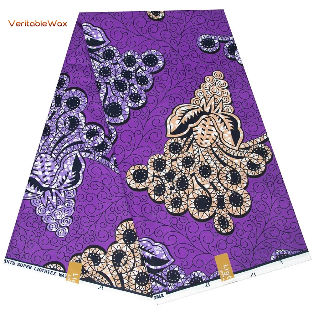 Ankara African Double Print Batik, Real Wax Fabric, Sewing Wedding Dress, Quilting, Polyester