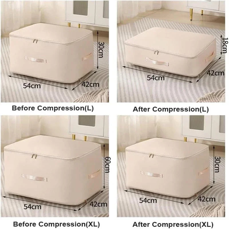 Self Compression Organizer Duvet Storage Bag Large Capacity Self Compression Heavy Duty Moving Bags