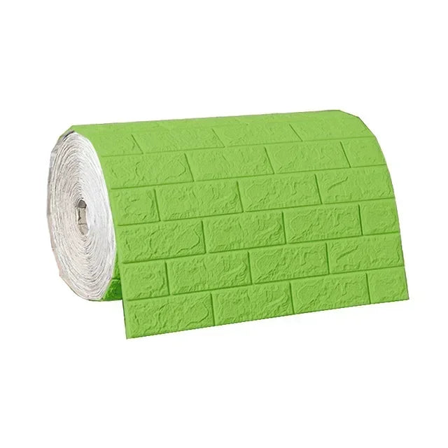 70cmx1/5/10m 3DWallpaper Waterproof Decoration Self-Adhesive Foam Brick Wallpaper