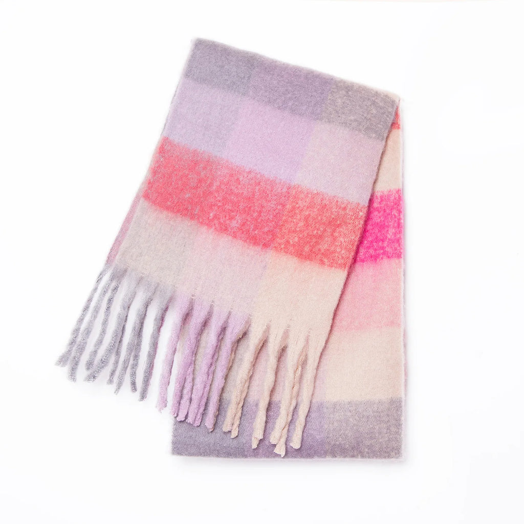2025 Winter Thick Warm Scarf , Plaids different colors