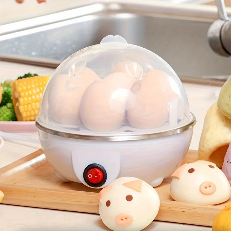 Egg Cooker Automatic Power Off, 7 Eggs Multi-Functional Steamed Egg Custard, Boiled Egg Machine