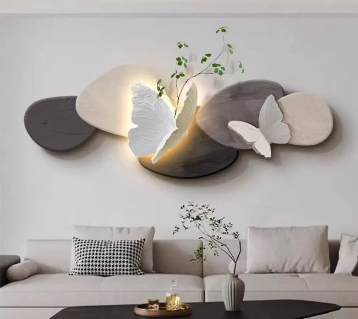 3D Butterflies Wall Mounted with Lights, Luxurious, High End