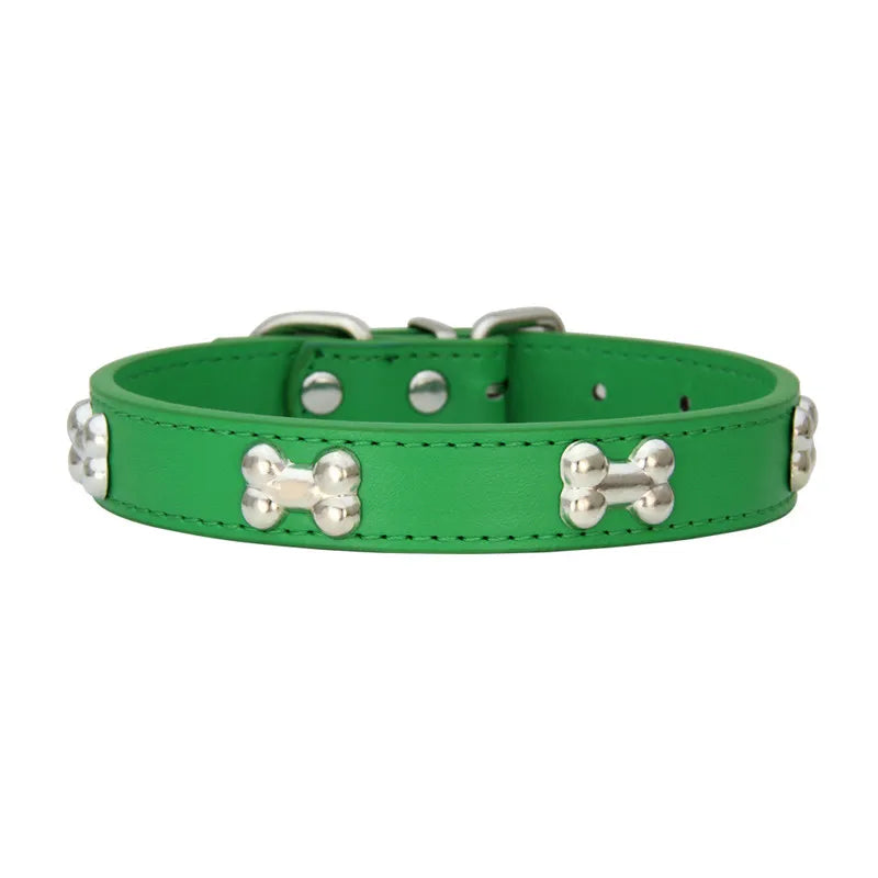 Durable Leather Dog Collars: Small, Medium, Large Size