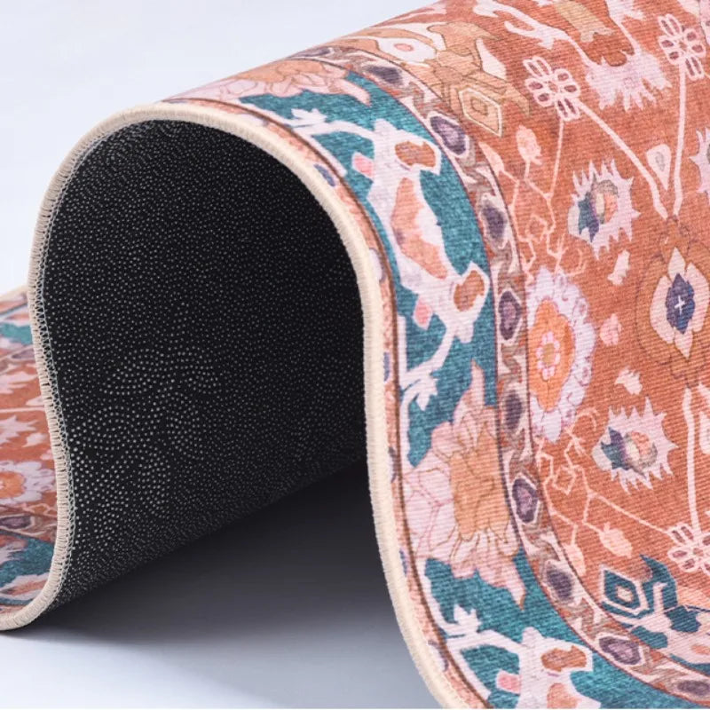 European Style Vintage Rugs for Large Areas, Living Room, Bedroom, Non-slip Rugs