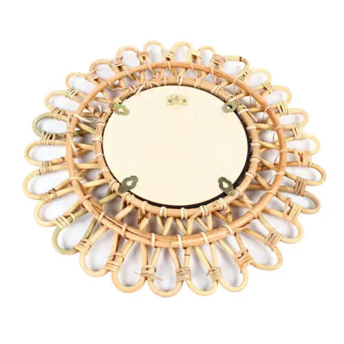Round Wall Mirror Rattan Nordic Wicker
