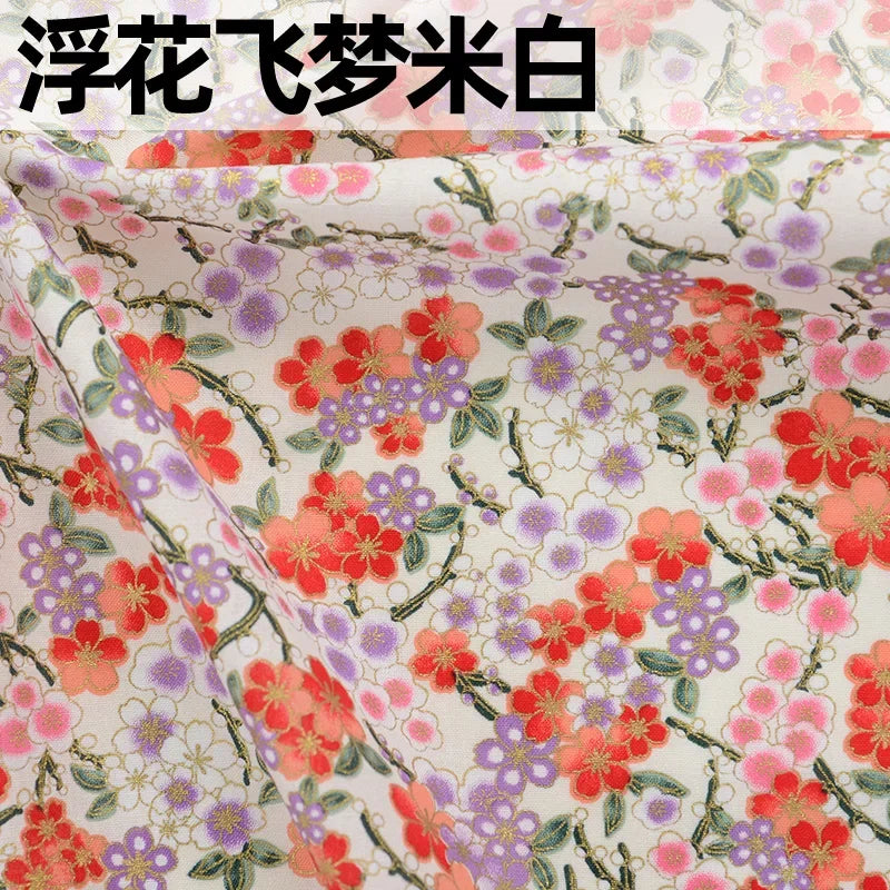 Pure Cotton Fabric Japanese Style Print 100cm x 145cm