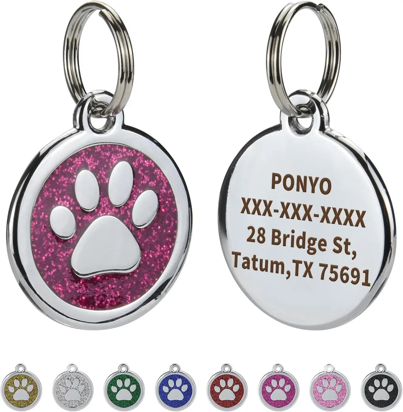 Pet ID Tag Free Engraving Personalized For Dogs and Cats