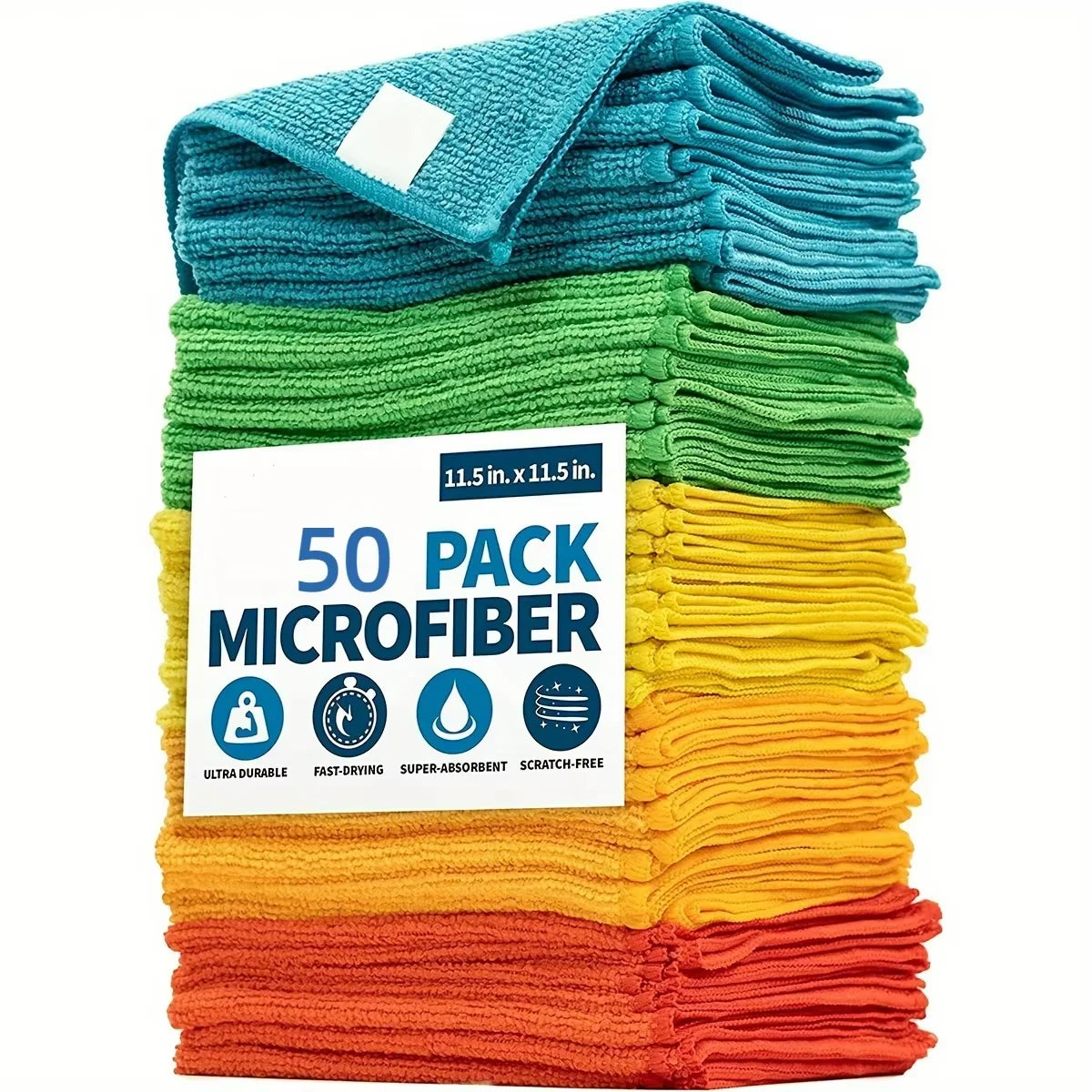 Microfiber cleaning Cloth, Durable, Absorbent