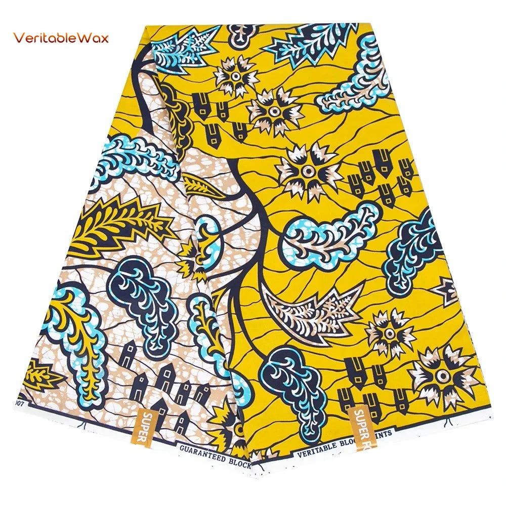 Ankara African Double Print Batik, Real Wax Fabric, Sewing Wedding Dress, Quilting, Polyester