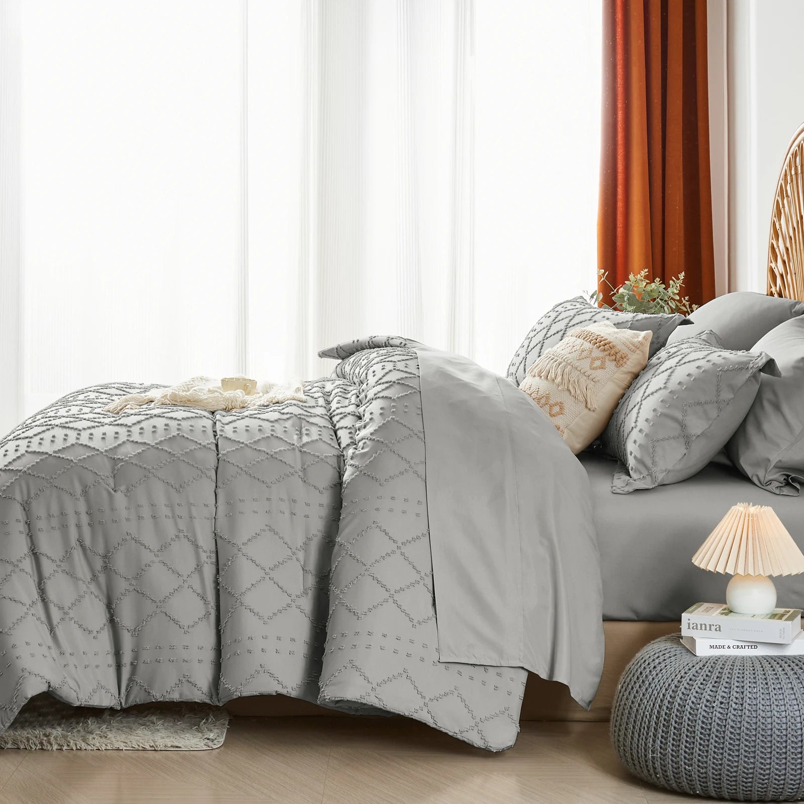 Embroidered bed set, Soft Jacquard Comforter