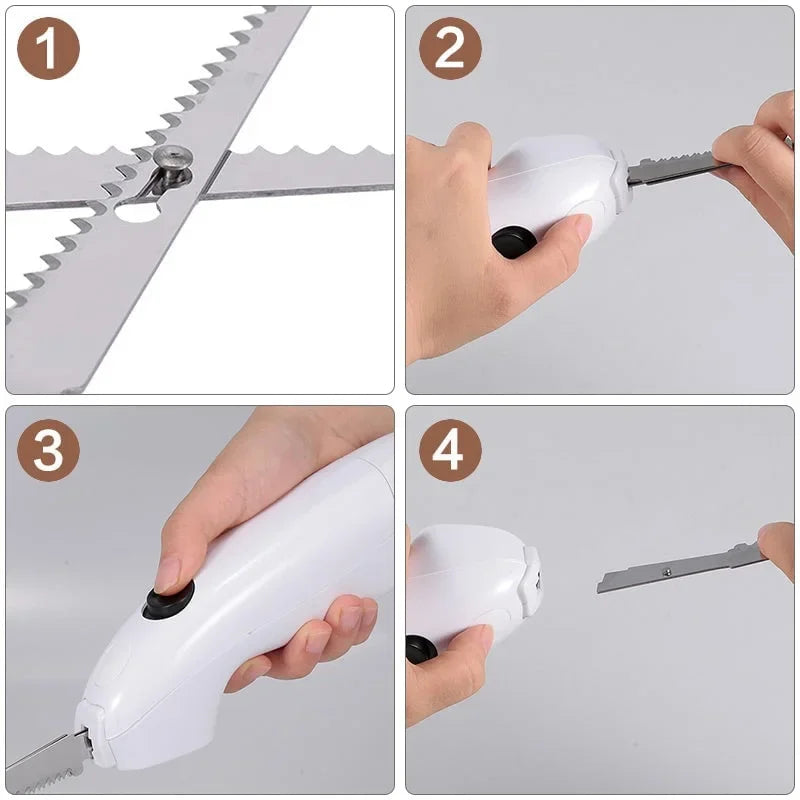 Kitchen Easy Cut Cordless Rechargeable Stainless Steel Knife