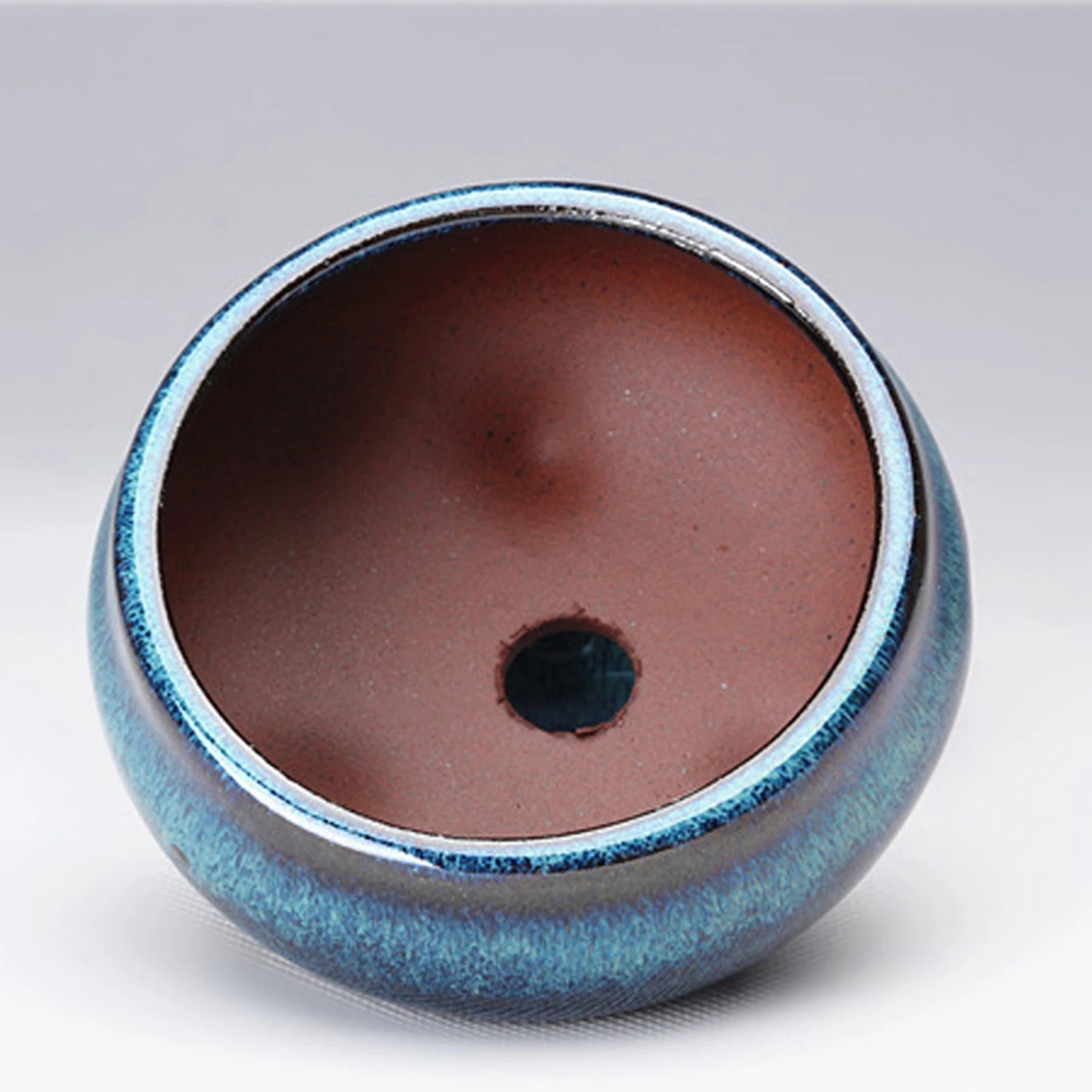 Ceramic Garden Planter Round with Hole Indoor Outdoor