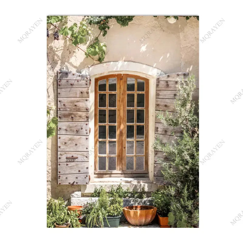 Scandinavian Bohemian Wall Art. Spanish Italy Puglia Architecture, Print on Canvas