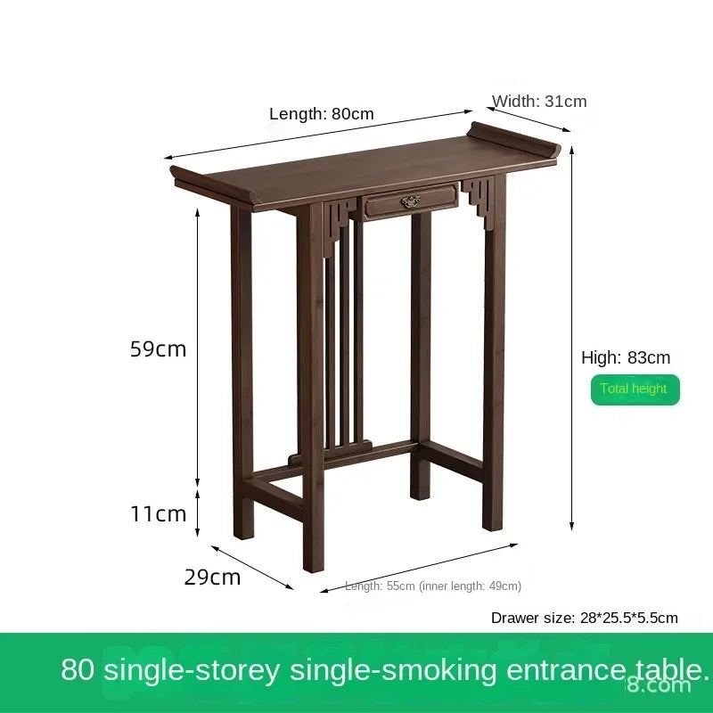Chinese-Style Foyer or Entrance table, Bamboo and solid Wood