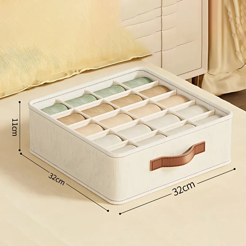 1-5Pcs Fabric Drawer Organizers For Underwear, Socks, Bras. Closet Storage Box with Dividers