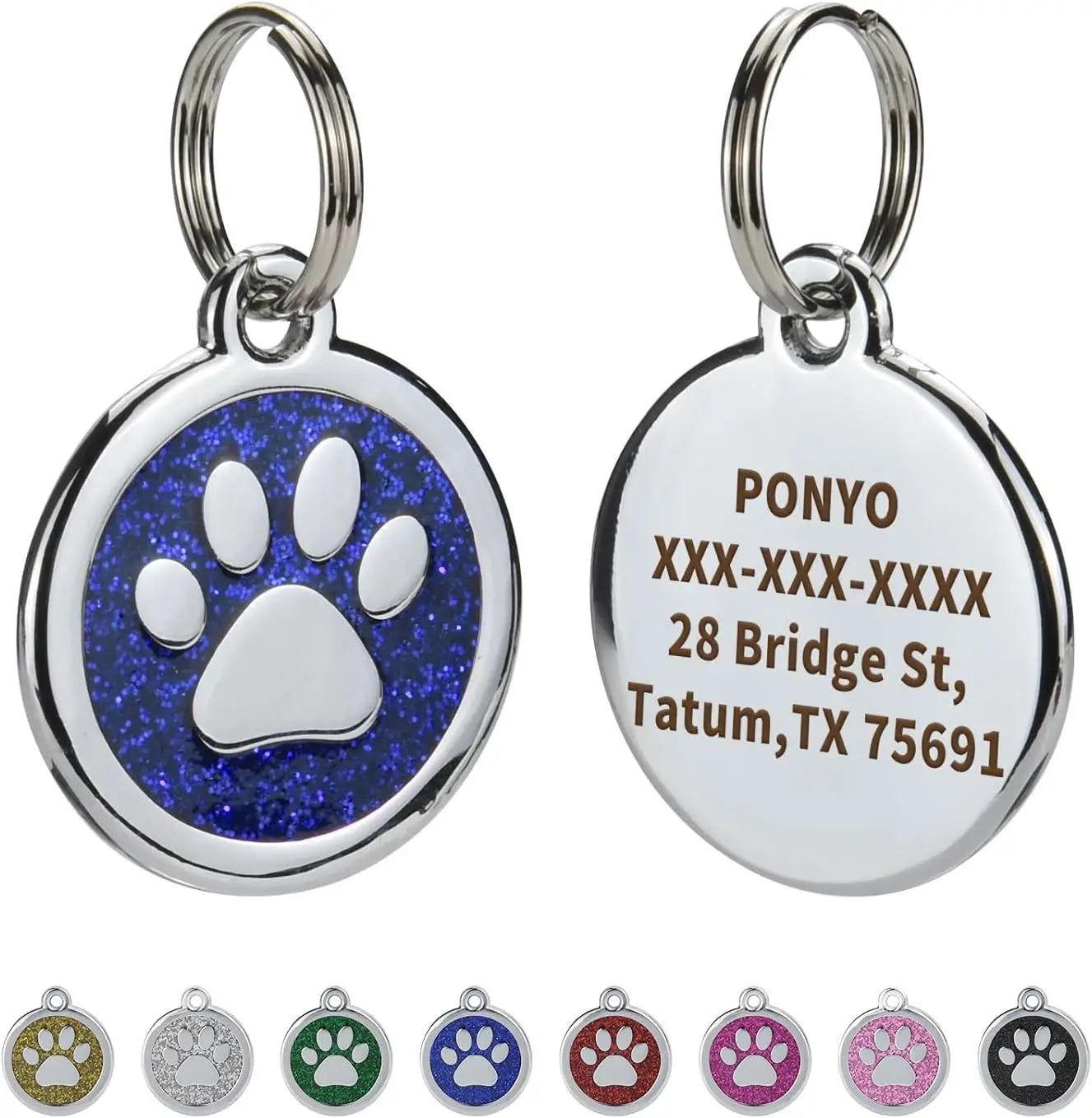 Pet ID Tag Free Engraving Personalized For Dogs and Cats