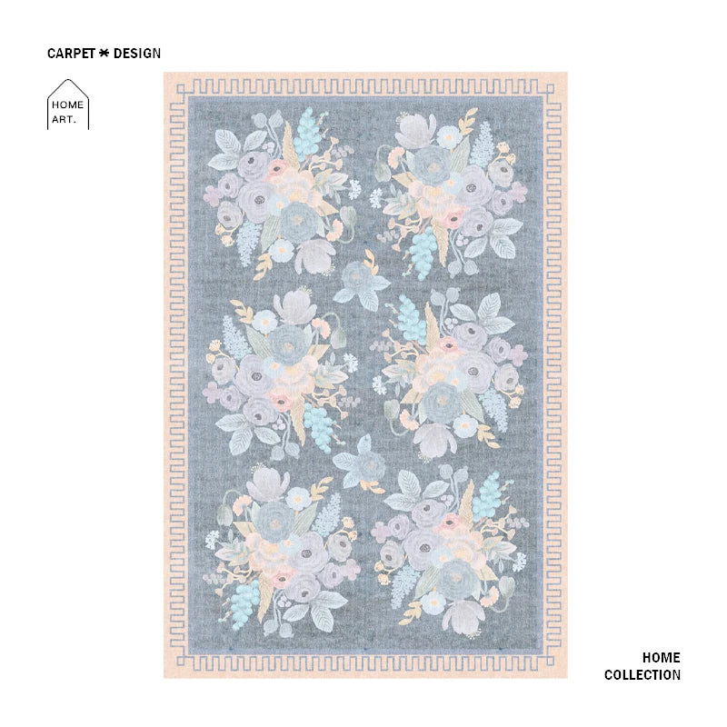 European Style Vintage Rugs for Large Areas, Living Room, Bedroom, Non-slip Rugs