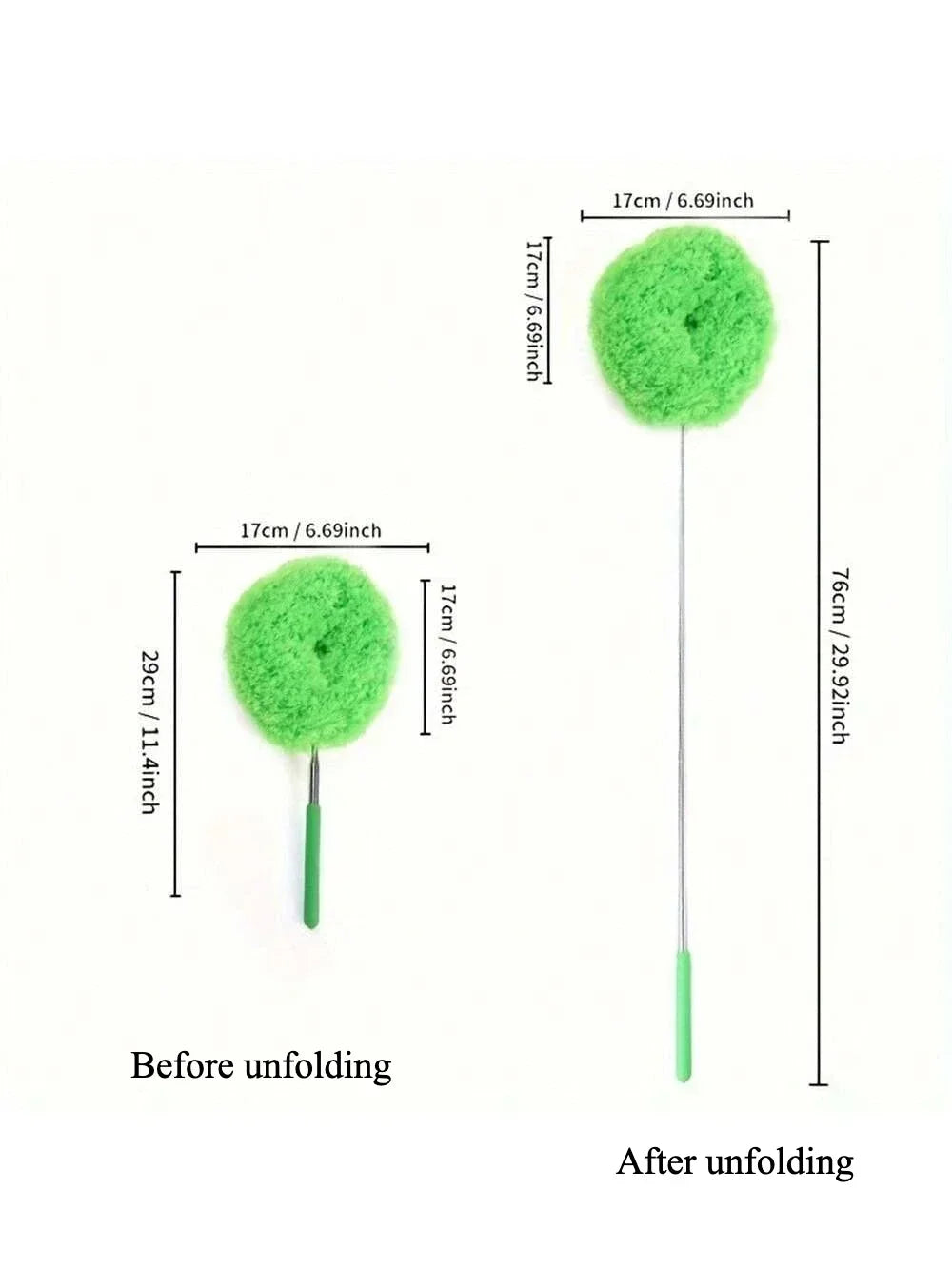 Microfiber Ceiling Fan Duster, Handle Extends for Effortless Cleaning, Reusable