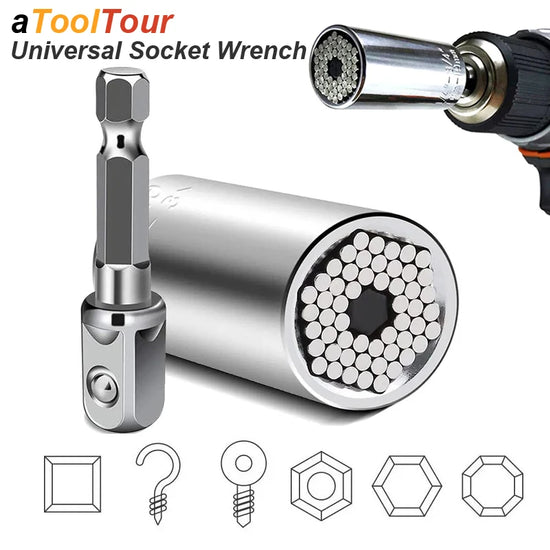 Magic Grip Universal Socket Wrench Head 7-19mm