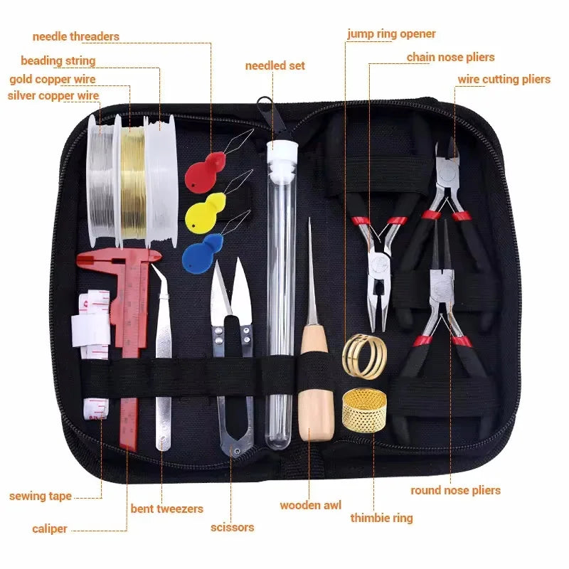 Jewelry Making Supplies Kit With Tools, Earring Charms, Jewelry Wires, Findings