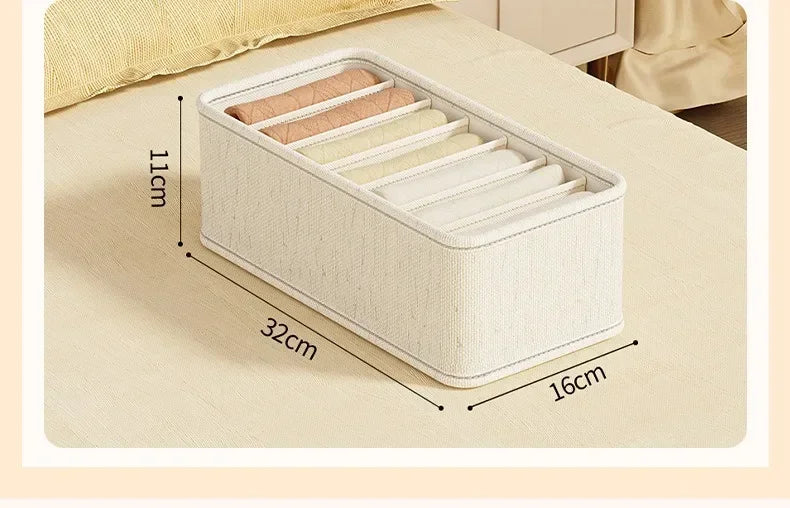 1-5Pcs Fabric Drawer Organizers For Underwear, Socks, Bras. Closet Storage Box with Dividers