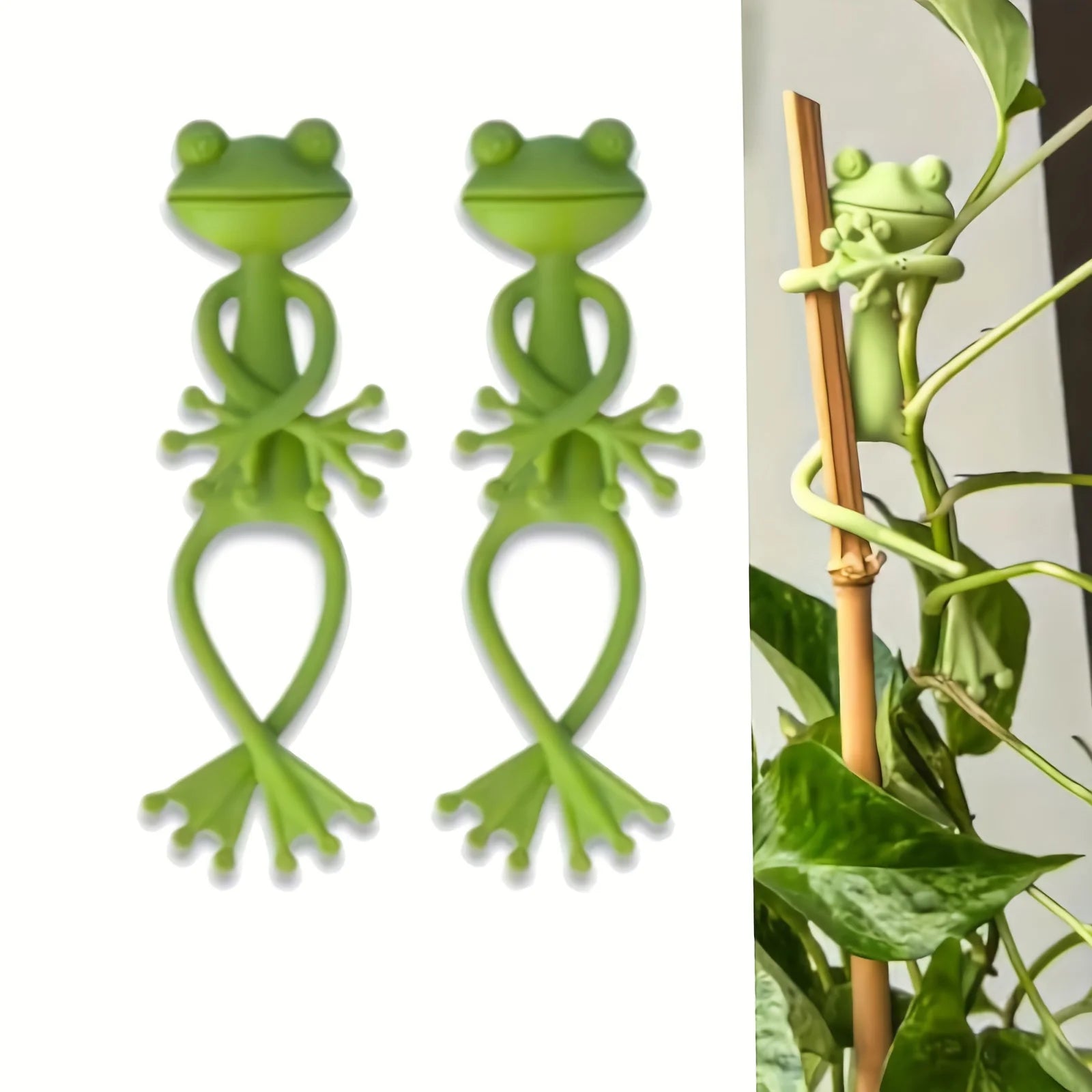 Green Frog Plant Support For Small Potted Plants, Garden Flowers