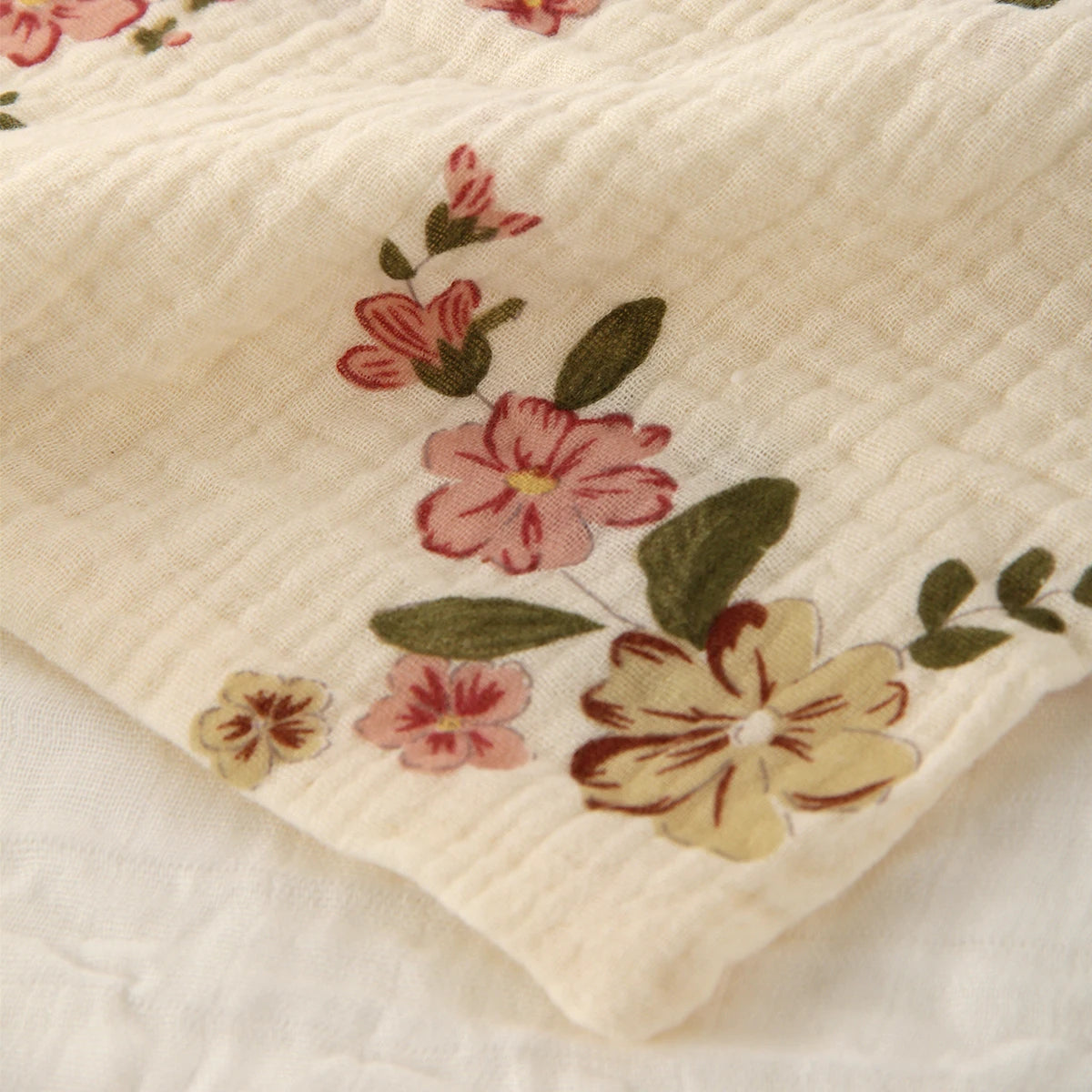 5 Baby Washcloths, Newborn Burp Cloth, Square Towels, 6 Layers Pure Cotton