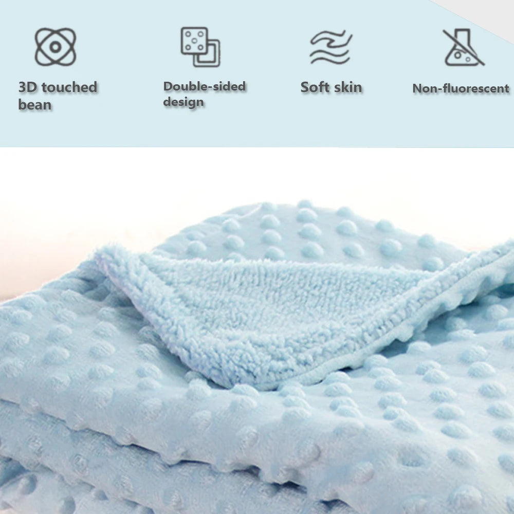 Baby Blanket & Swaddling For Newborn, Soft Thermal Fleece Blanket, Cotton