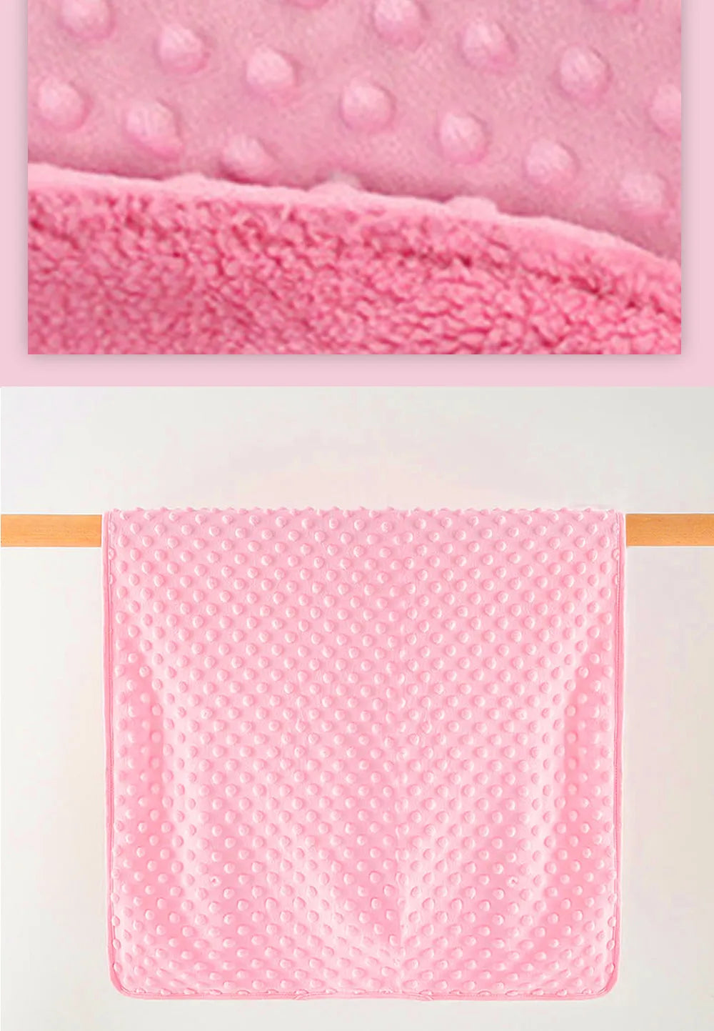 Baby Blanket & Swaddling For Newborn, Soft Thermal Fleece Blanket, Cotton